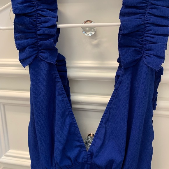 Blue Ruffle Romper - Picture 2 of 4